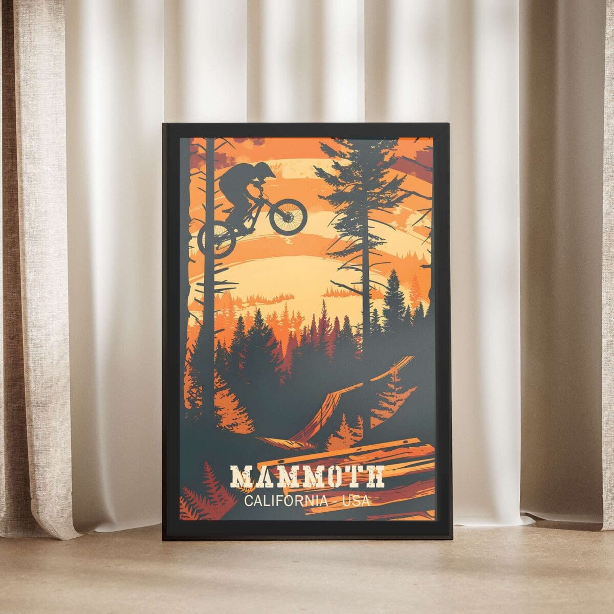 Mammoth Bike Park BMX Airtime Framed Poster UnitedWorldMemories