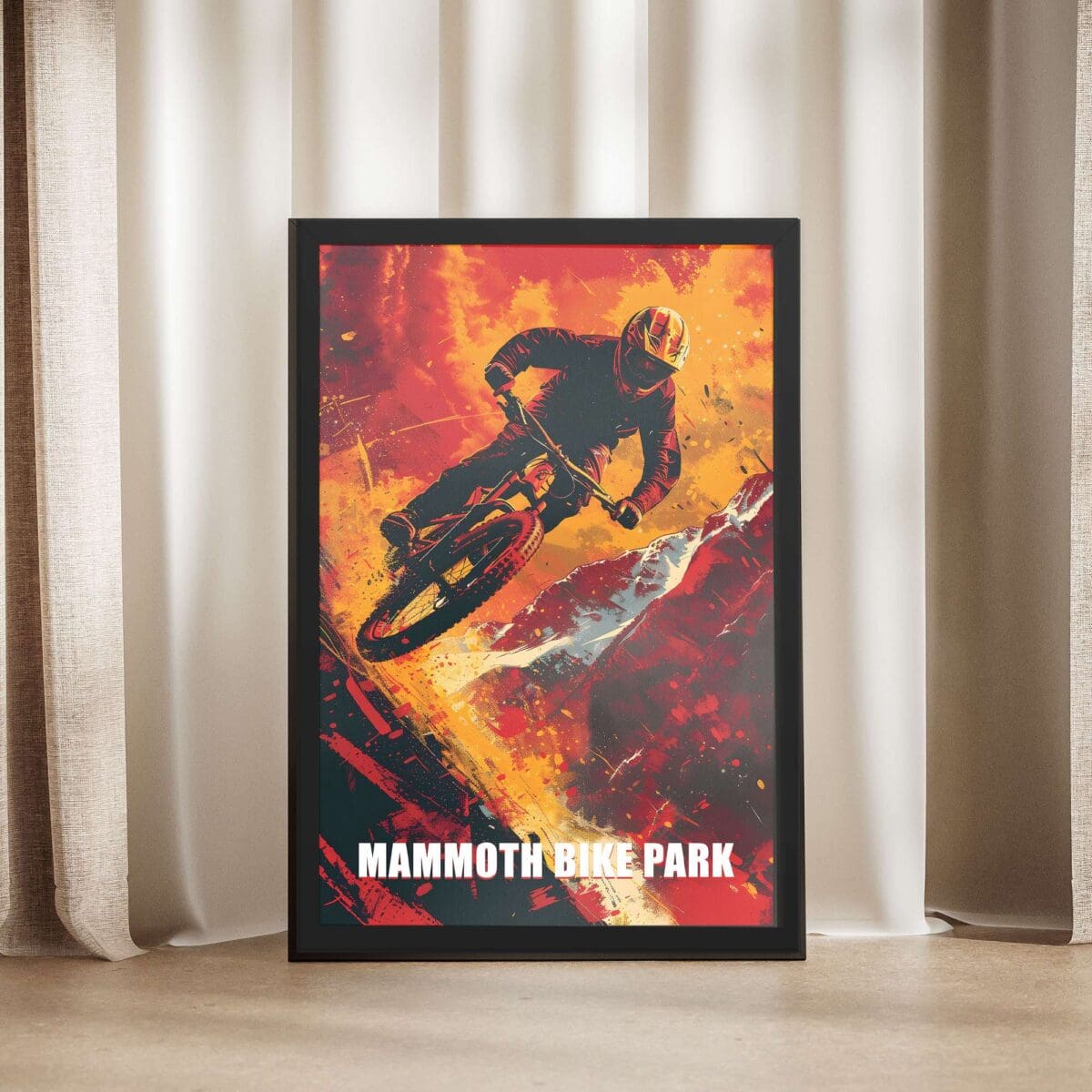 Mammoth Bike Park Extreme Framed Poster UnitedWorldMemories