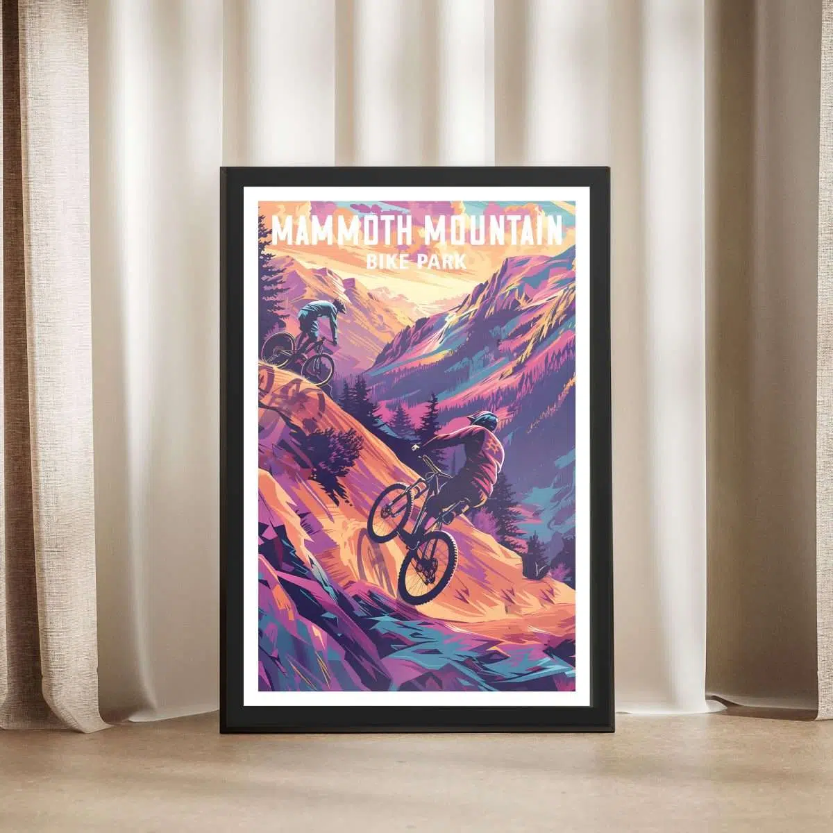 Mammoth Bike Park Trailblazing Adventure Framed Poster UnitedWorldMemories