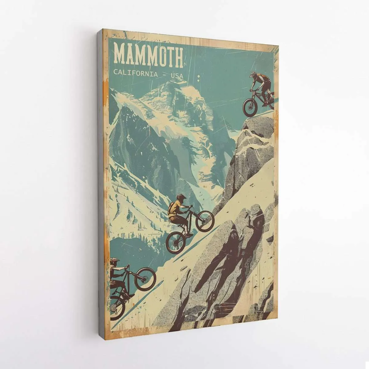 Mammoth Bike Park Vintage Summit Ride Canvas UnitedWorldMemories