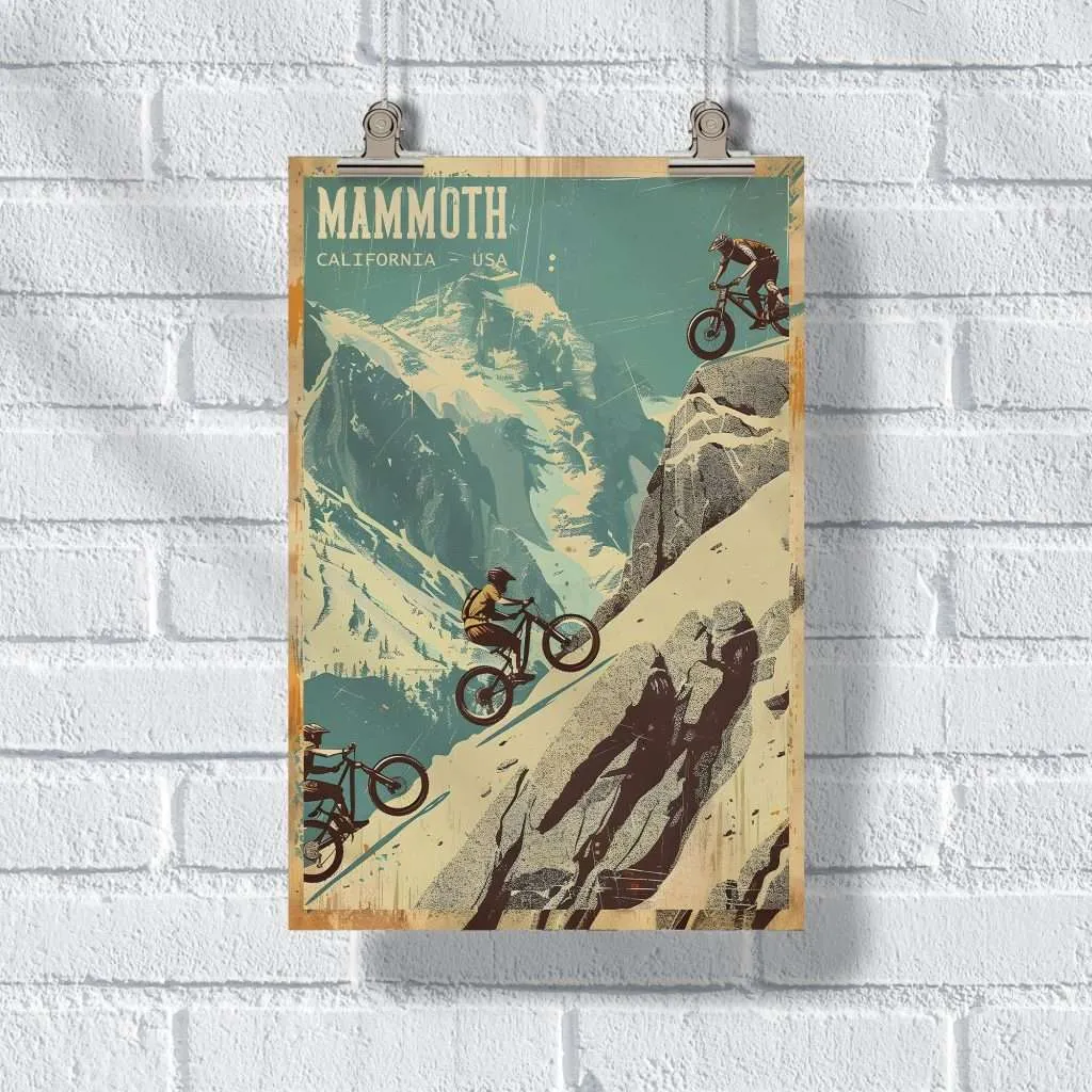 Mammoth Bike Park Vintage Summit Ride Poster UnitedWorldMemories