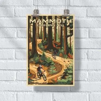 Mammoth Bike Park Woodland Thrills Poster UnitedWorldMemories