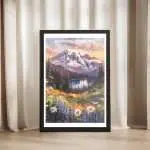 Mount Rainier National Park Majesty Framed Poster UnitedWorldMemories