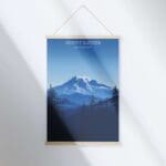 Mount Rainier National Park Minimalist Hanger Poster UnitedWorldMemories