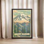 Mount Rainier National Park Timeless Beauty Framed Poster UnitedWorldMemories