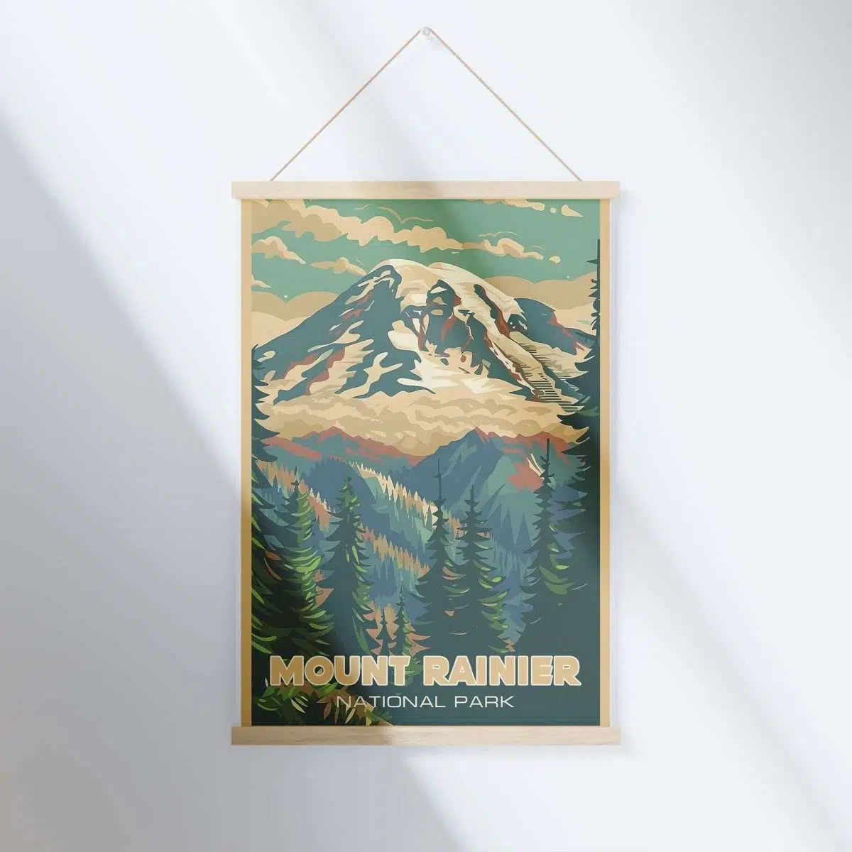 Mount Rainier National Park Timeless Beauty Hanger Poster UnitedWorldMemories