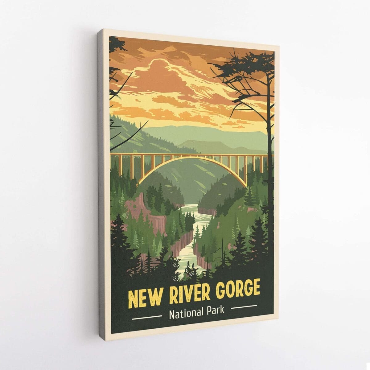 New River Gorge National Park Adventure Canvas UnitedWorldMemories