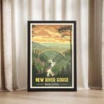 New River Gorge National Park Adventure Framed Poster UnitedWorldMemories