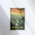 New River Gorge National Park Adventure Hanger Poster UnitedWorldMemories