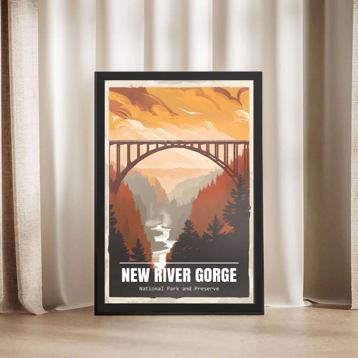 New River Gorge National Park Nature's Playground Framed Poster UnitedWorldMemories