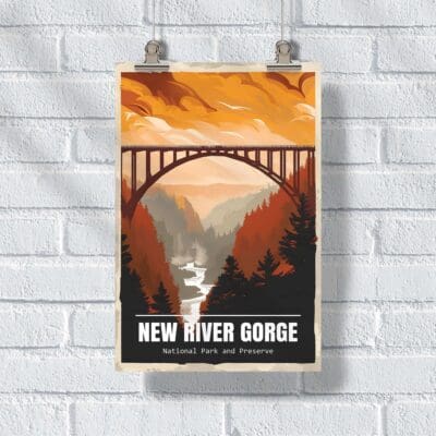 New River Gorge National Park Nature's Playground Poster UnitedWorldMemories