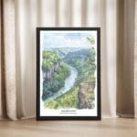 New River Gorge National Park Timeless Tranquility Framed Poster UnitedWorldMemories