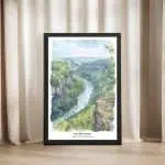 New River Gorge National Park Timeless Tranquility Framed Poster UnitedWorldMemories