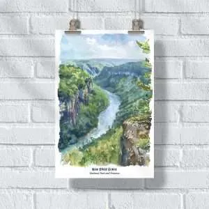 New River Gorge National Park Timeless Tranquility Poster UnitedWorldMemories