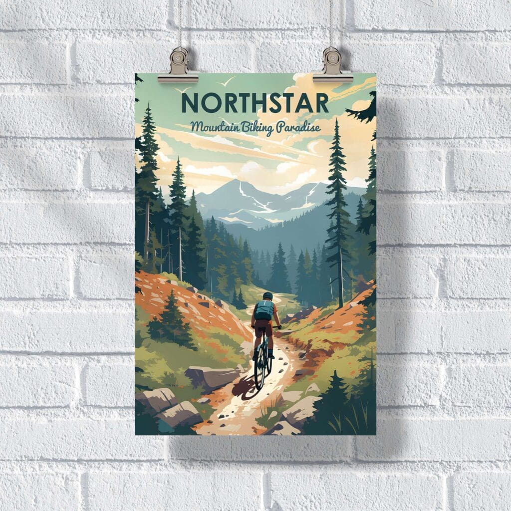 Northstar Mountain Biking Paradise Poster UnitedWorldMemories