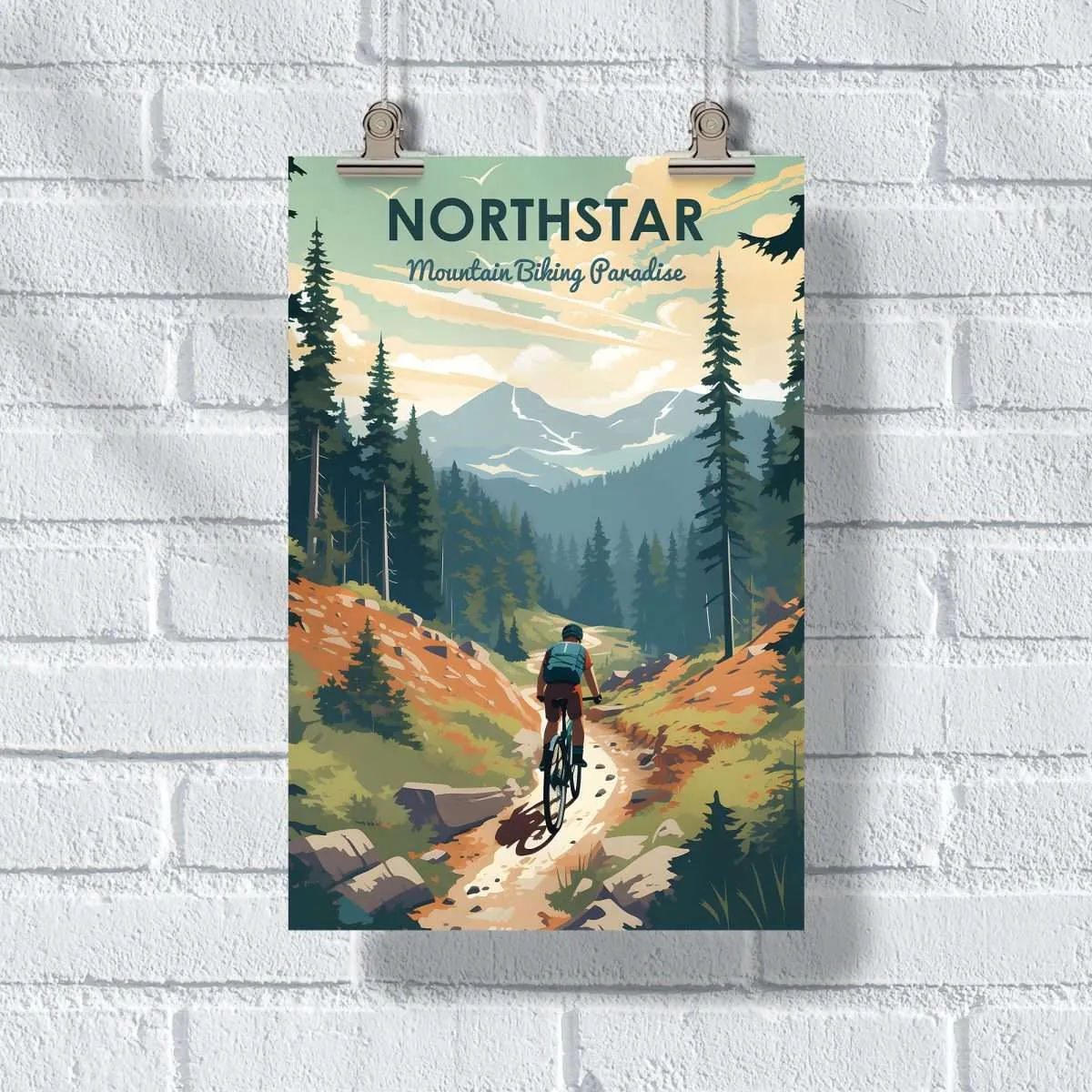 Northstar Mountain Biking Paradise Poster UnitedWorldMemories