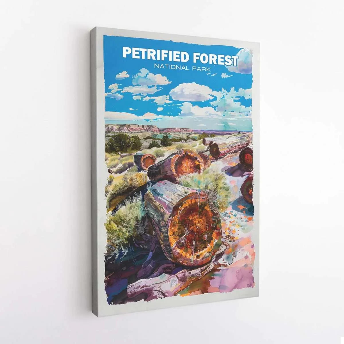 Petrified Forest National Park Impressionist Stones Canvas UnitedWorldMemories