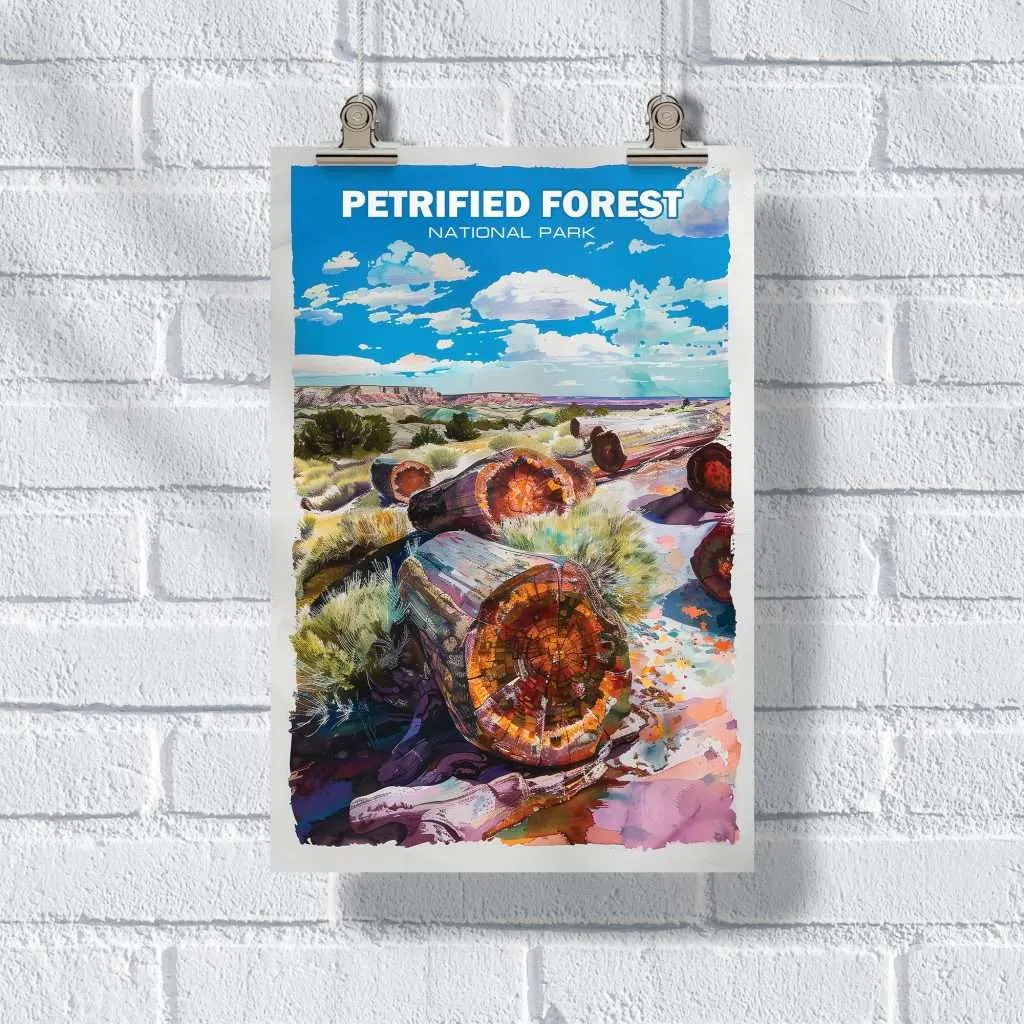 Petrified Forest National Park Impressionist Stones Poster UnitedWorldMemories