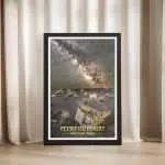 Petrified Forest National Park Night Sky Framed Poster UnitedWorldMemories