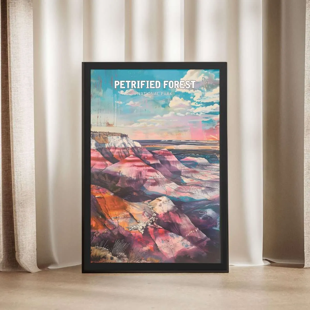 Petrified Forest National Park Painted Desert Framed Poster UnitedWorldMemories