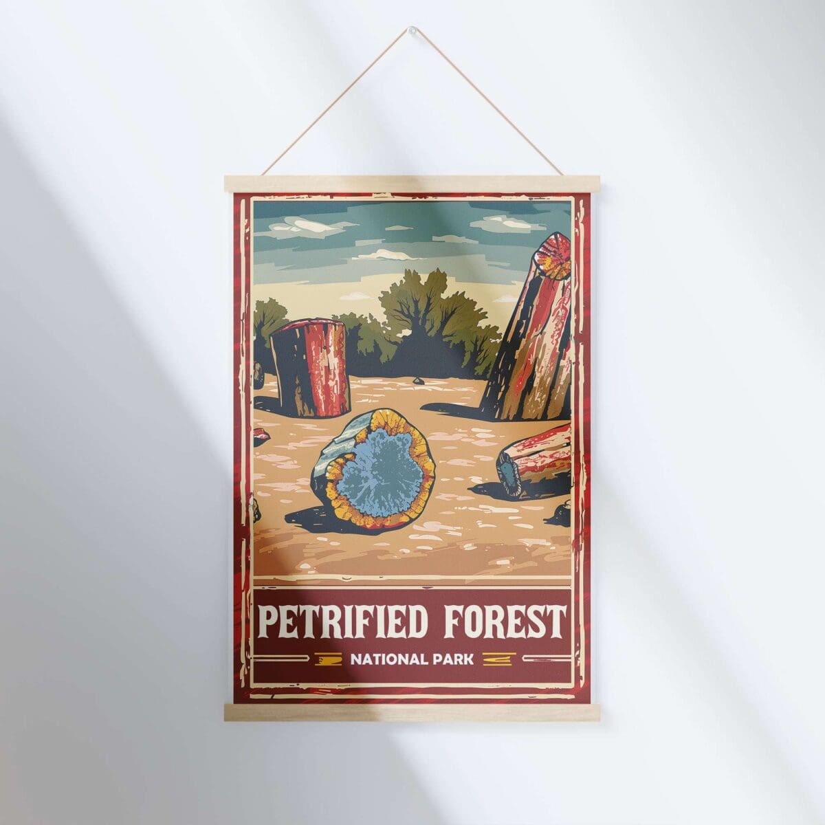 Petrified Forest National Park Vibrant Majesty Hanger Poster UnitedWorldMemories
