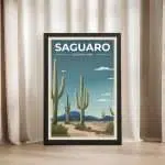 Saguaro National Park Cactus Wilderness Framed Poster UnitedWorldMemories