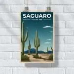 Saguaro National Park Cactus Wilderness Poster UnitedWorldMemories