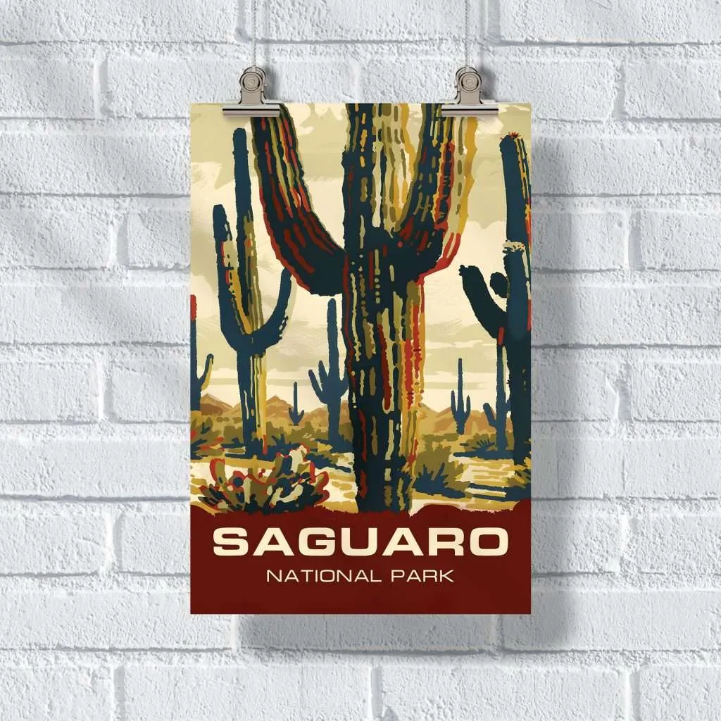 Saguaro National Park Desert Giants Poster UnitedWorldMemories