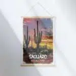 Saguaro National Park Sunset Hanger Poster UnitedWorldMemories