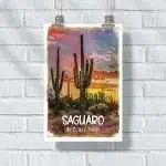 Saguaro National Park Sunset Poster UnitedWorldMemories