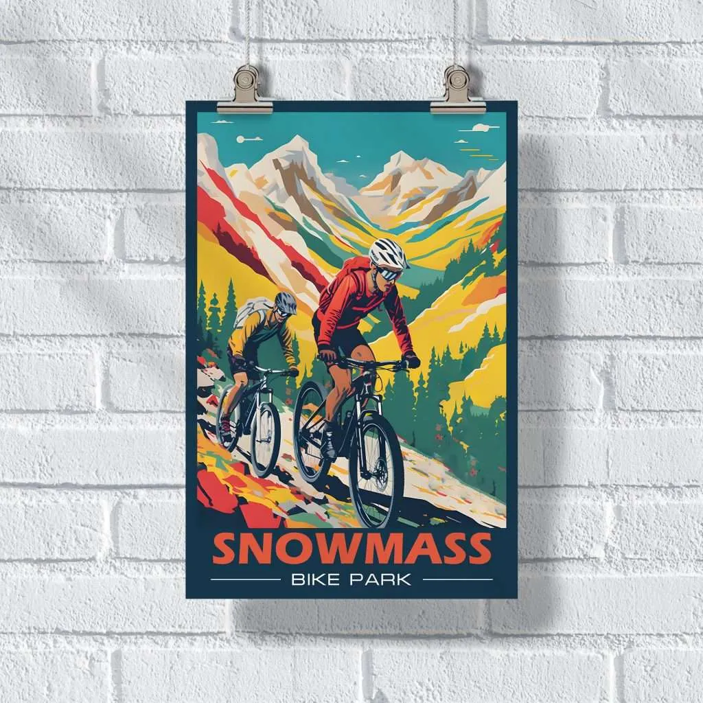 Snowmass Bike Park Trail Blazers Poster UnitedWorldMemories