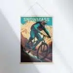 Snowmass Mountain Bike Hanger Poster UnitedWorldMemories