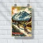 Snowmass Mountain Biking Paradise Retro Poster UnitedWorldMemories