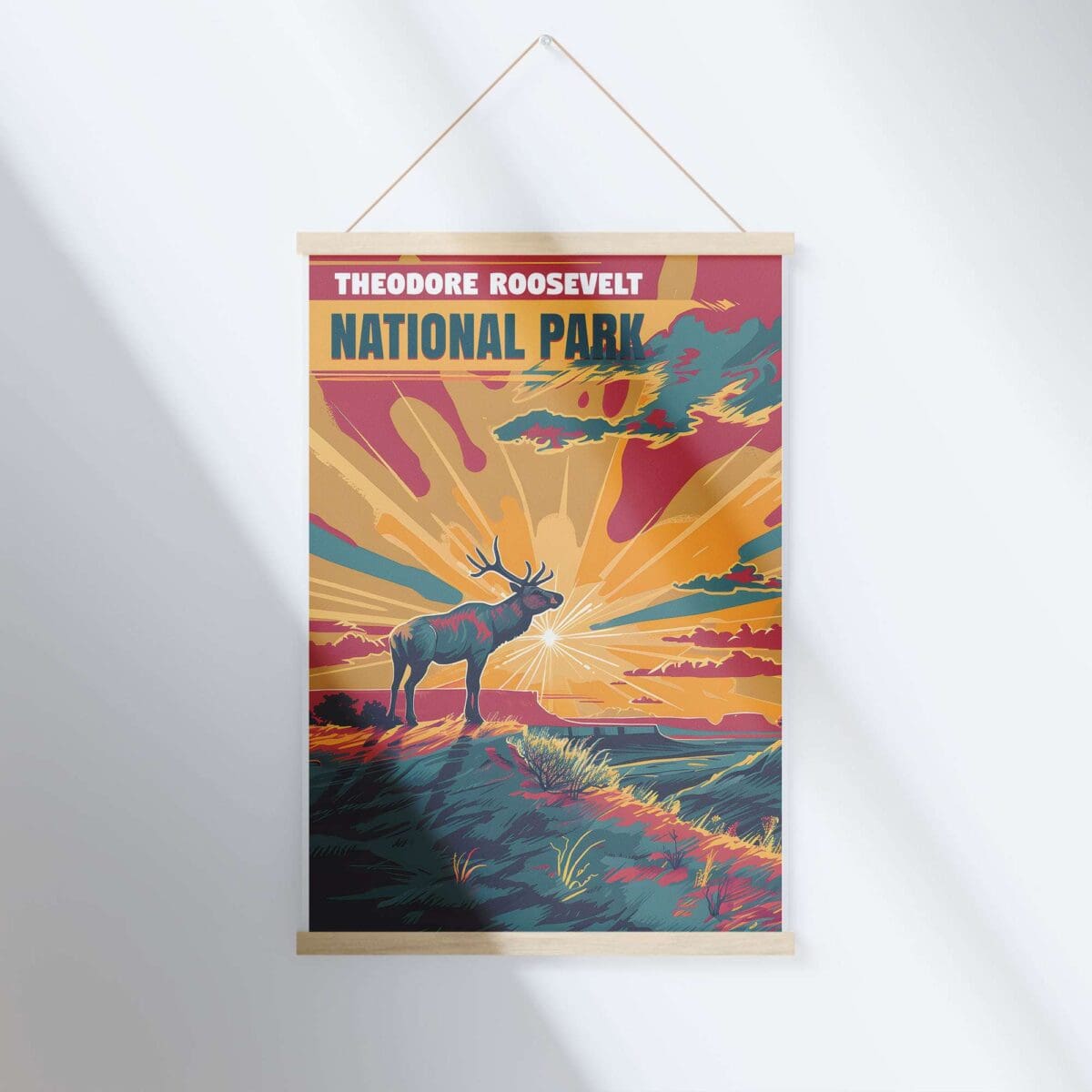 Theodore Roosevelt National Park Untamed Beauty Hanger Poster UnitedWorldMemories