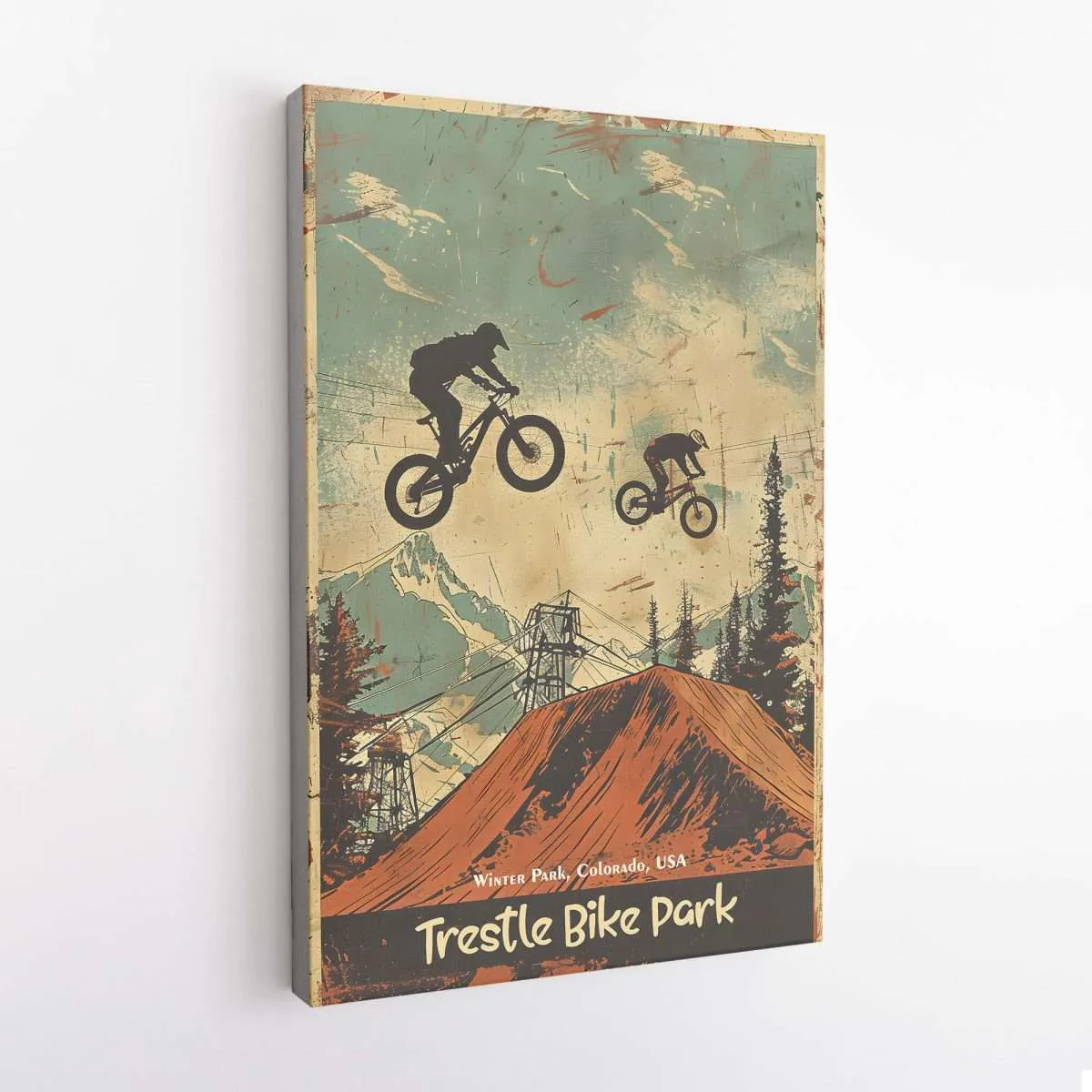 Trestle Bike Park Vintage Summit Ride Canvas UnitedWorldMemories