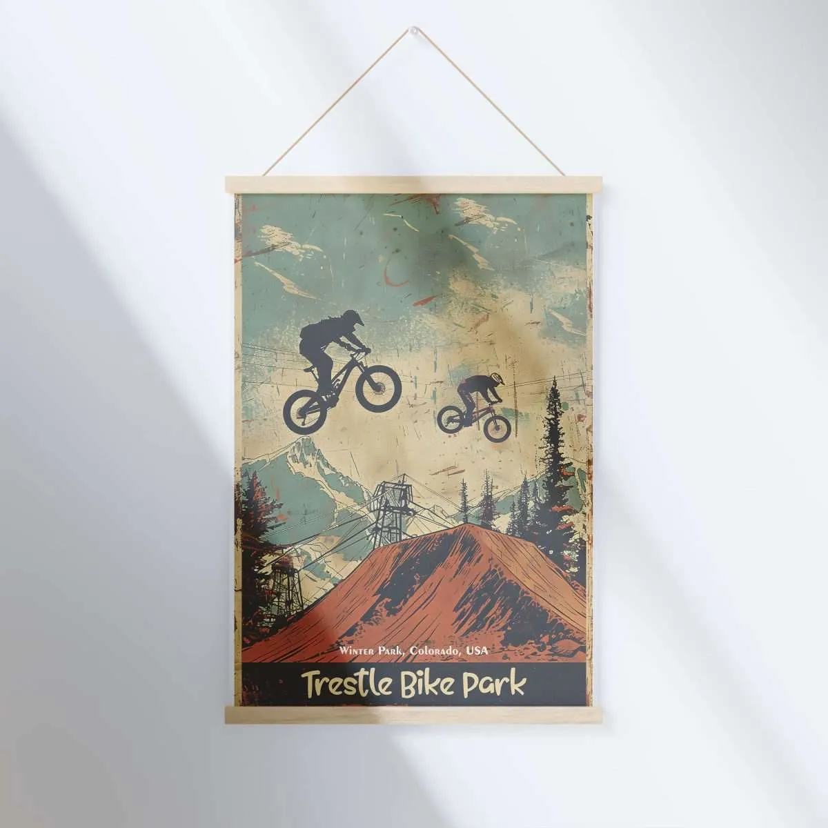 Trestle Bike Park Vintage Summit Ride Hanger Poster UnitedWorldMemories