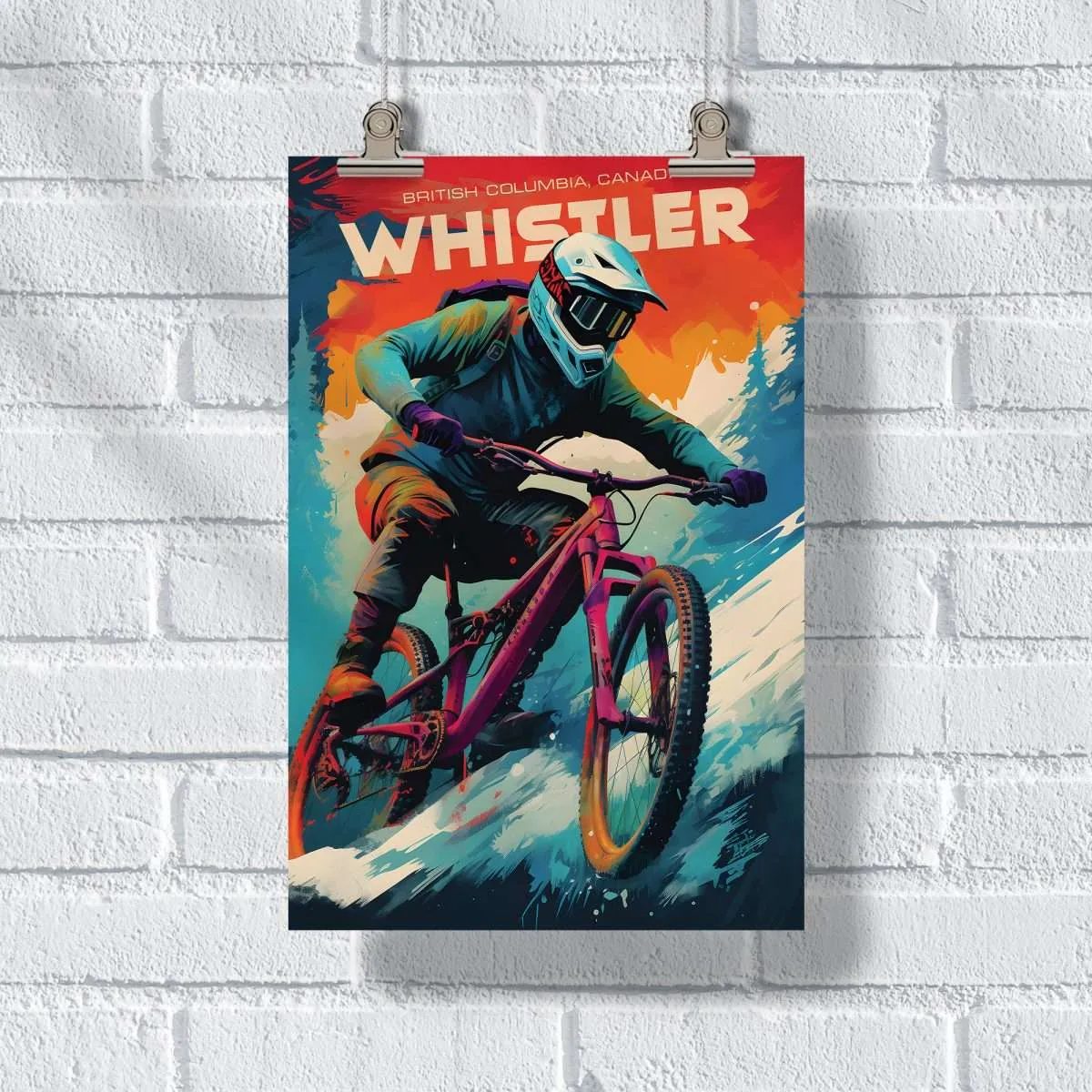 Whistler Bike Park Epic Rides Poster UnitedWorldMemories