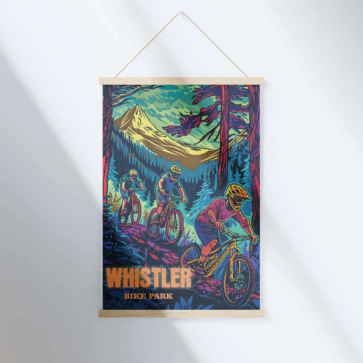 Whistler Bike Park Forest Thrills Hanger Poster UnitedWorldMemories