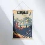 Whistler Bike Park Retro Hanger Poster UnitedWorldMemories