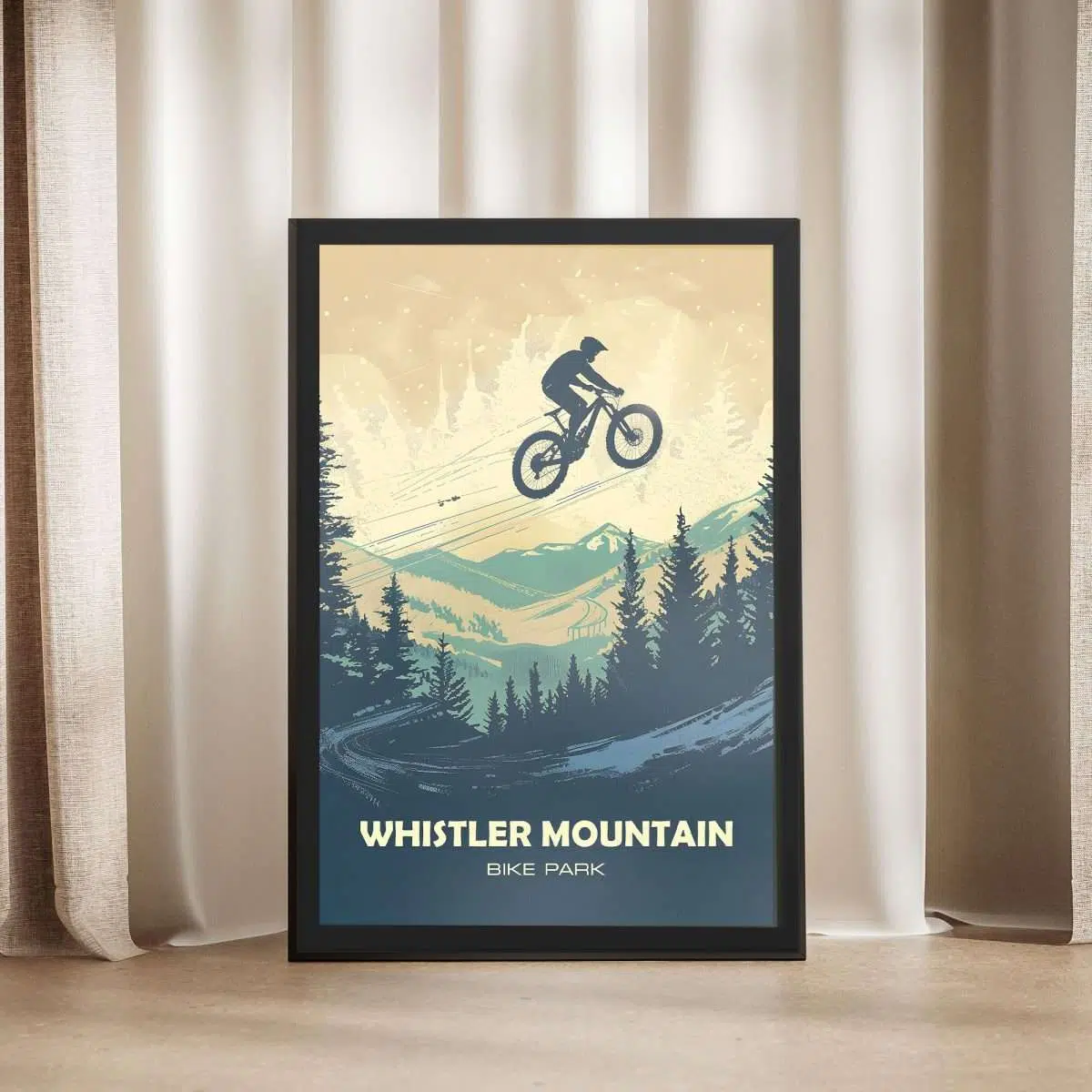 Whistler Bike Park Trail Blazers Framed Poster UnitedWorldMemories