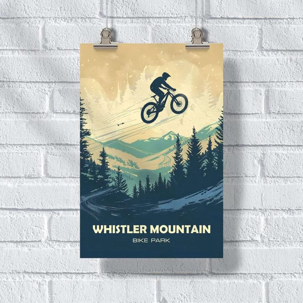 Whistler Bike Park Trail Blazers Poster UnitedWorldMemories