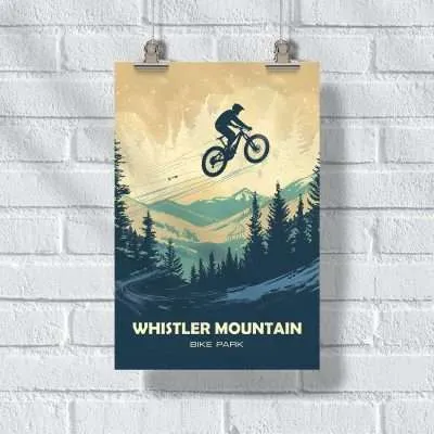 Whistler Bike Park Trail Blazers Poster UnitedWorldMemories