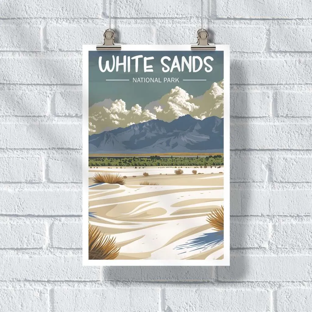 White Sands National Park Desert Bliss Poster UnitedWorldMemories