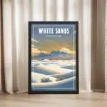 White Sands National Park Endless White Framed Poster UnitedWorldMemories