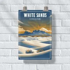 White Sands National Park Endless White Poster UnitedWorldMemories