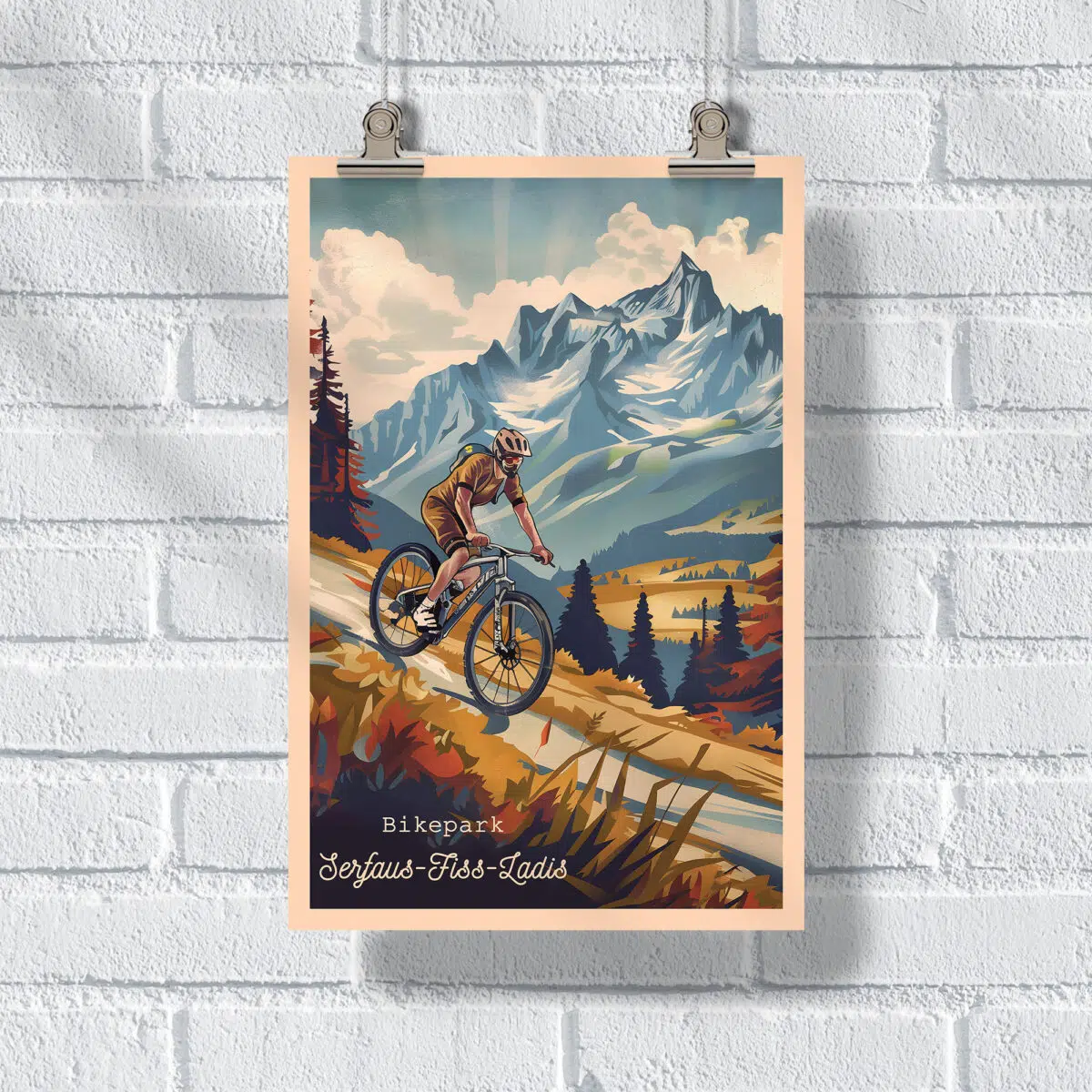 Bikepark Serfaus Fiss Ladis Alpine Rush Poster UnitedWorldMemories