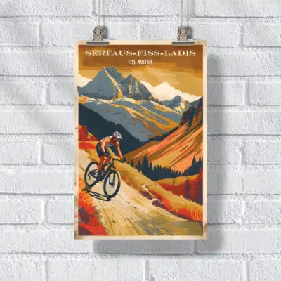 Bikepark Serfaus Fiss Ladis Mountain Majesty Poster UnitedWorldMemories