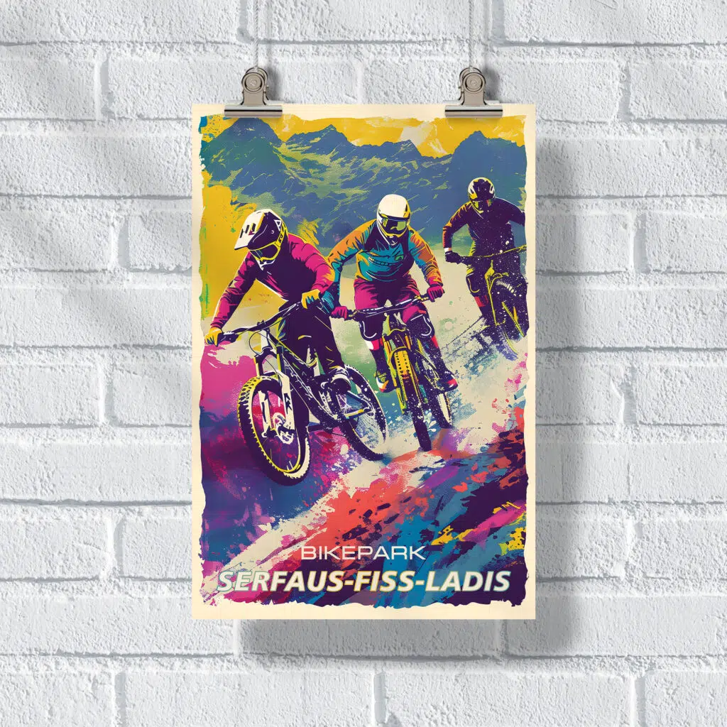 Bikepark Serfaus Fiss Ladis Trail Thrills Poster UnitedWorldMemories