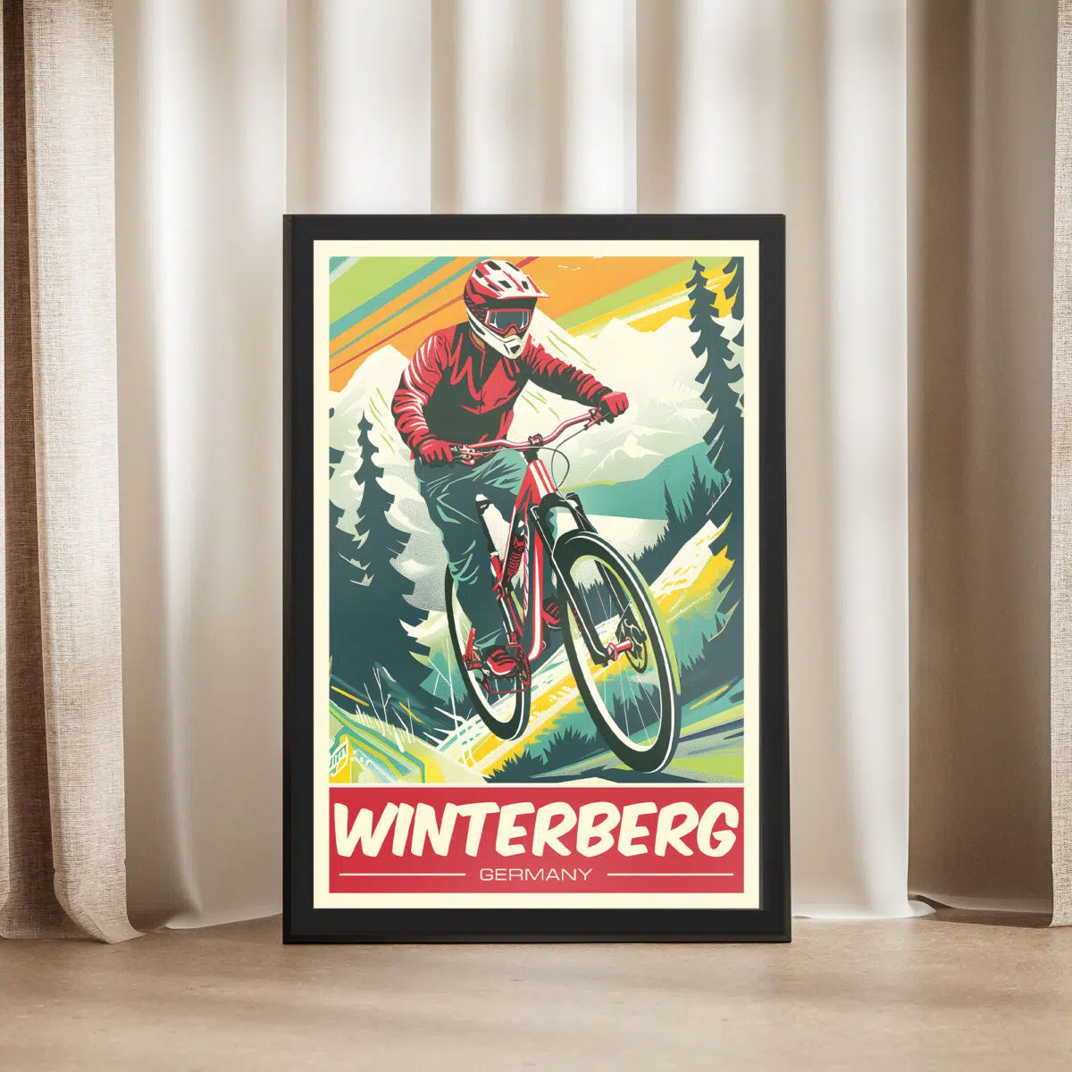 Bikepark Winterberg Mountain Adventure Framed Poster UnitedWorldMemories