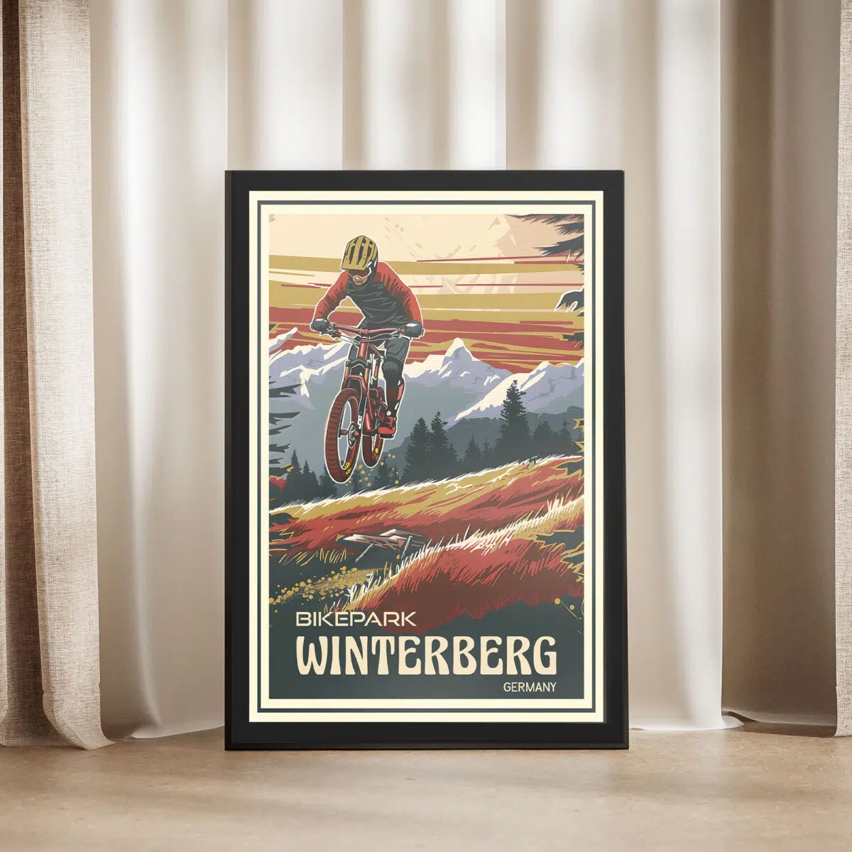 Bikepark Winterberg Winterberg Thrills Framed Poster UnitedWorldMemories